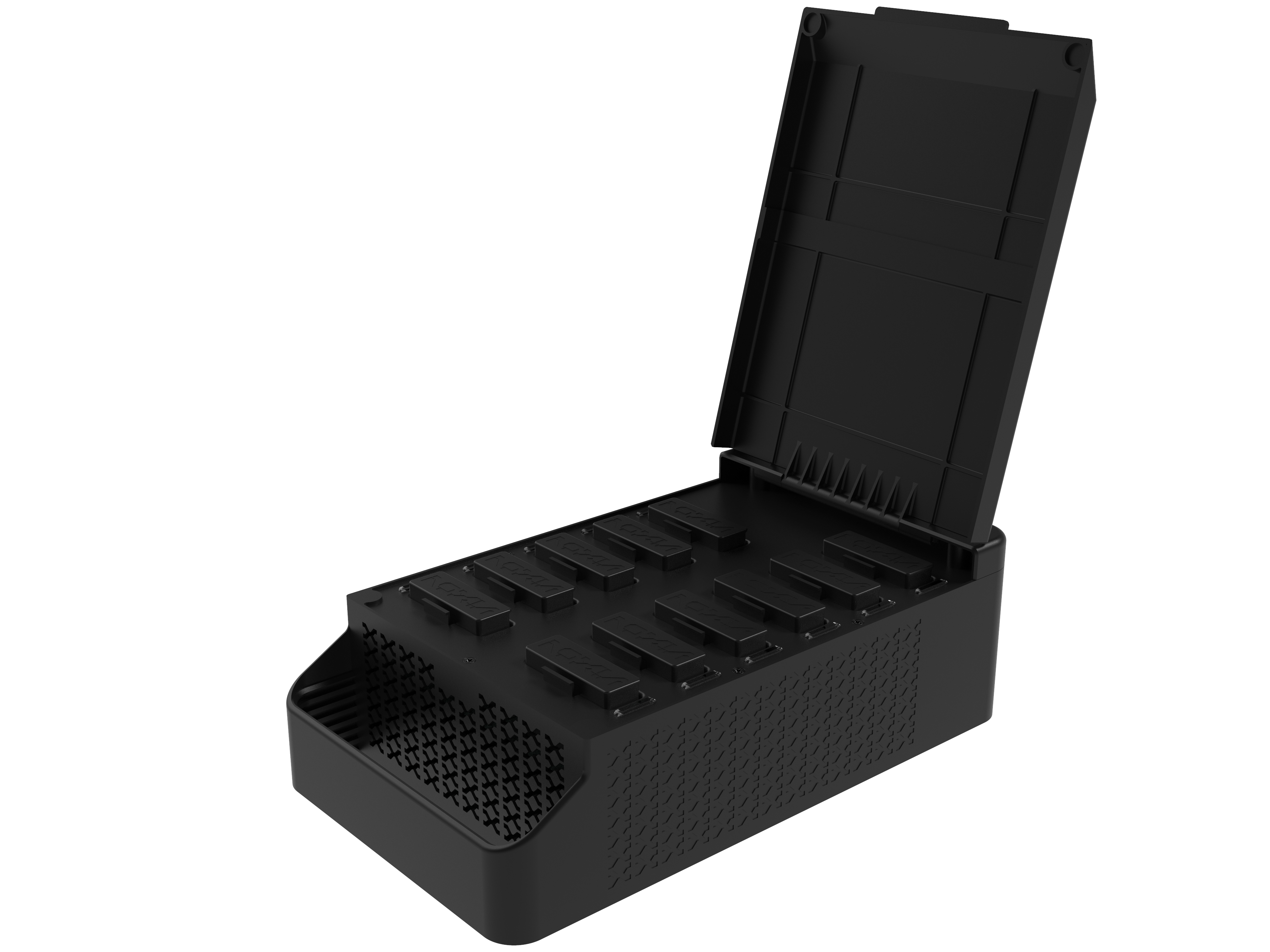 Maletín en posición horizontal.